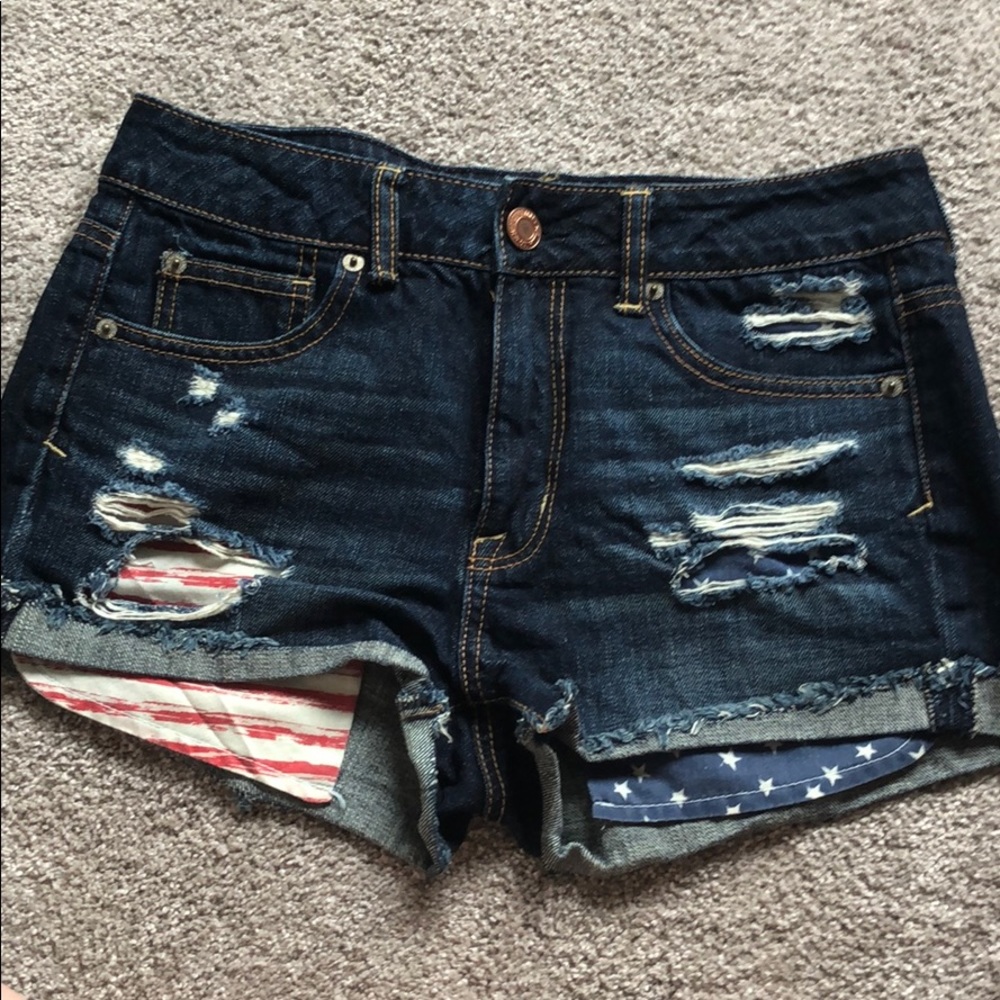 American Eagle American Flag Shorts!